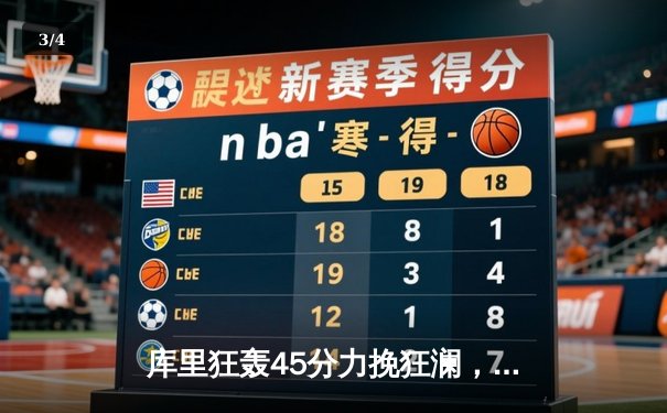 库里狂轰45分力挽狂澜，勇士加时险胜凯尔特人扳平总决赛 - 3